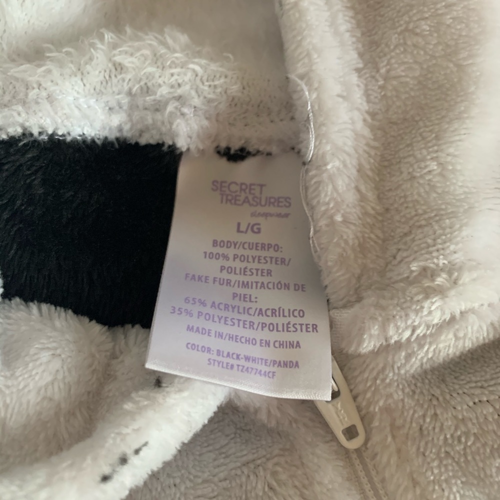 Black and white panda onesie